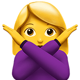 woman gesturing no